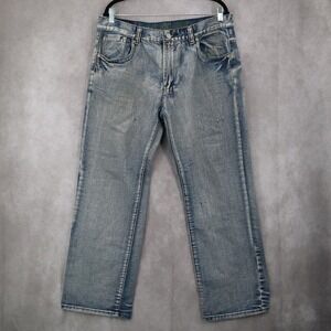 American Exchange Blue‎ Mens Denim Faded Jeans Straight Leg Cotton VTG 36x30